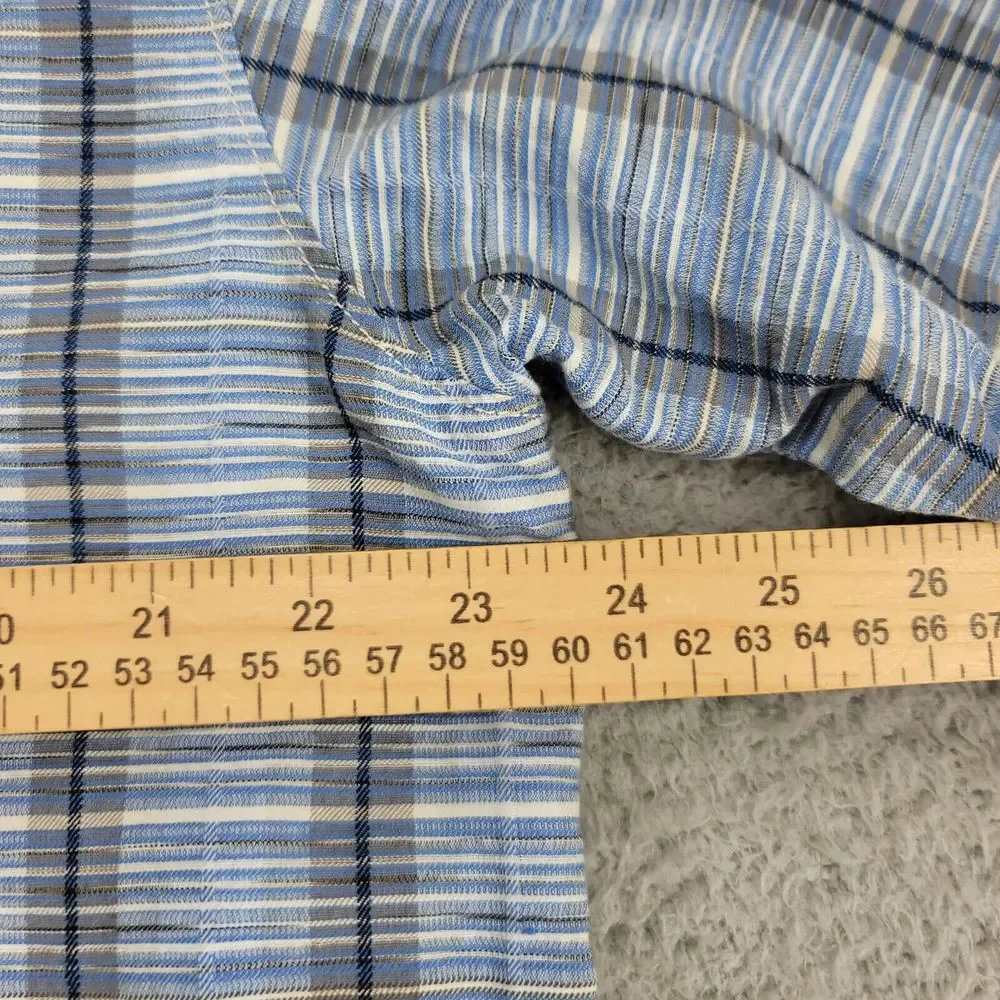 Tommy Bahama Shirt Mens Large Blue Silk Camp Outdoors Beach Lightweight Original